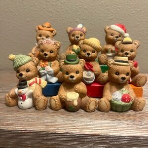 Homco monthly Bear Figurine Set. #1